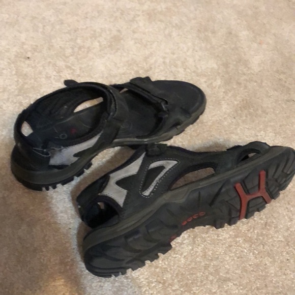 ECCO Men's Offroad Lite 3-Strap Sandal in Black - Picture 6 of 14